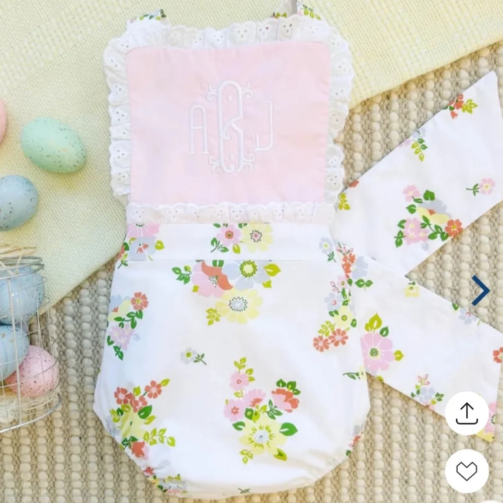 Beaufort Bonnet TBBC Sally Sunsuit Biltmore Blooms/Palm Beach Pink HTF! RARE! 2T